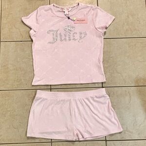Juicy Couture Women’s Pajama Set with Sparkle Logo
